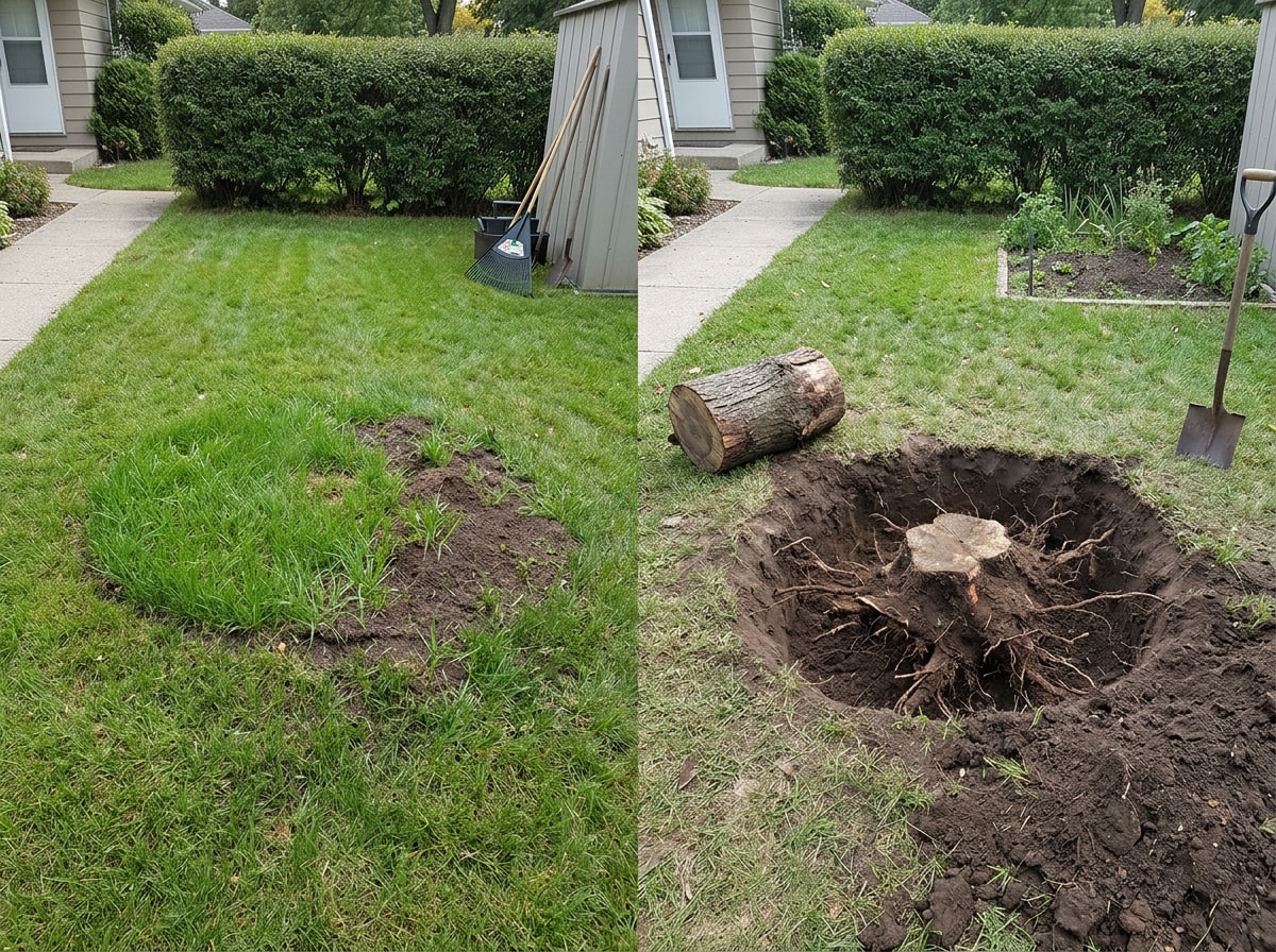 Stump grinding versus full stump removal pricing comparison for Brandon, MS homeowners