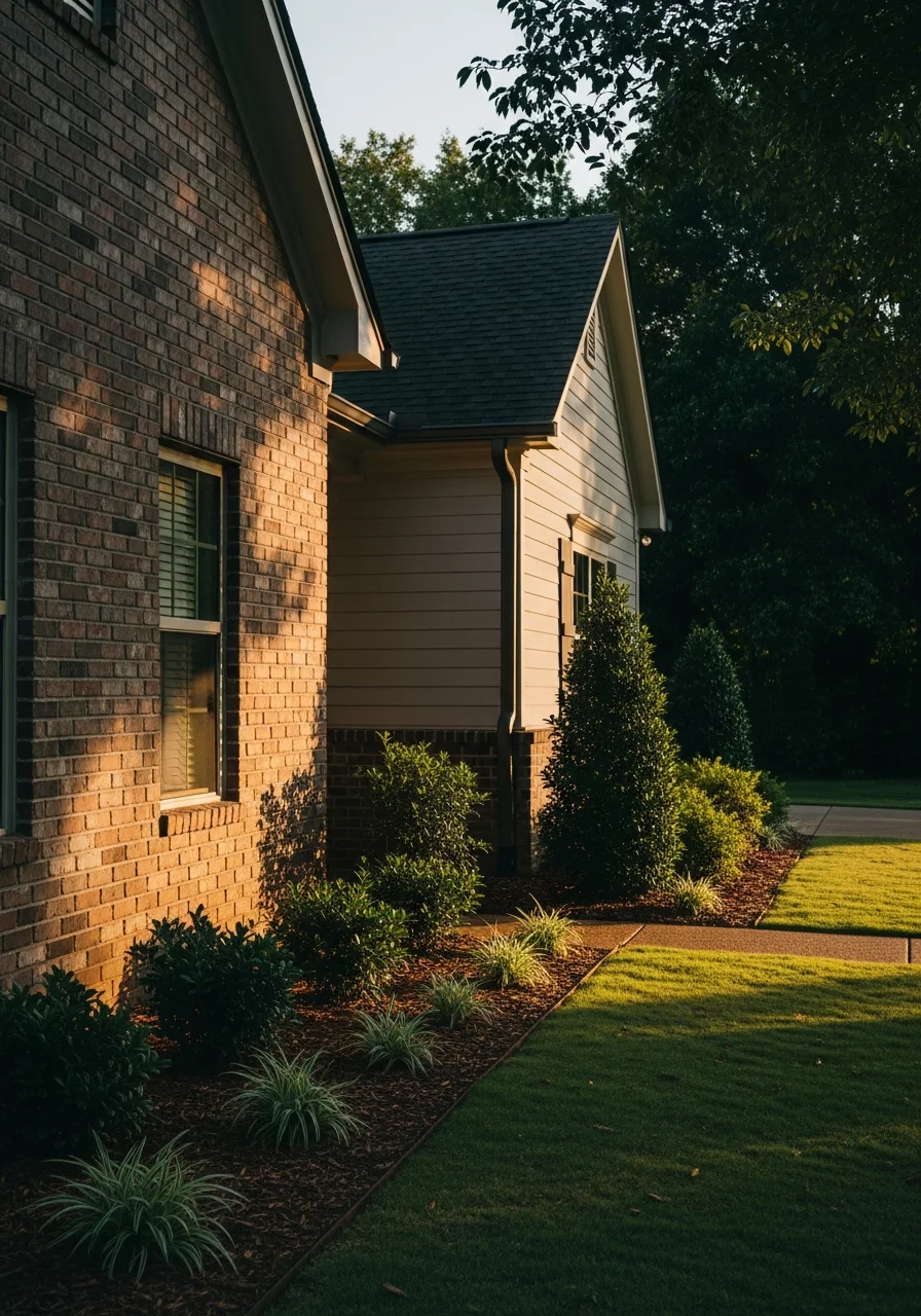 Close-up of quality exterior work on a Brandon home showing attention to detail and finish.